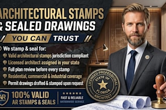 licensed california florida ny tx architectural stamp seal city permit drawings