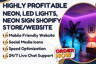 build neon shopify store led lights neon sign neon light neon logo store website