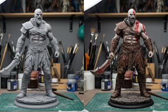 3d print and paint 3d figurine anime figure 3d miniature stl resin model print