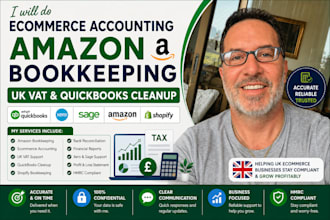 do ecommerce accounting amazon bookkeeping UK vat and quickbooks cleanup