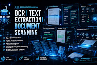 develop ocr computer vision text recognition and document scanning solution