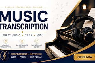 do accurate music transcription and sheet music for any song