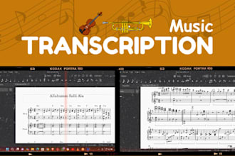 do audio to sheet music transcription or midi transcription for piano