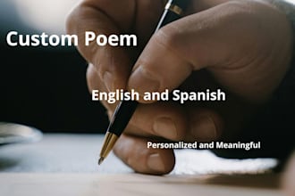 write a personalized poem for any occasion english and  spanish