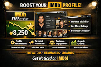 promote and boost your imdb page, movie with organic promotion