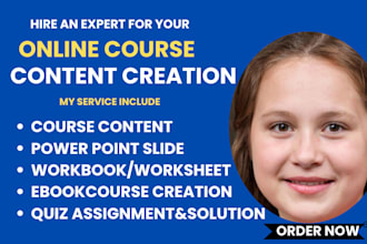 create professional online course ebook and work book