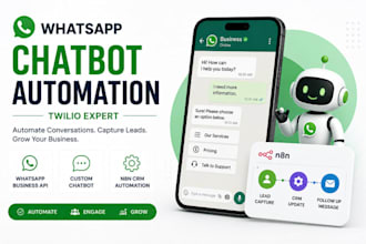 setup whatsapp business api waba, custom whatsapp chatbot, n8n CRM automation