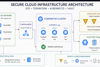 build secure devops infrastructure using terraform kubernetes and vault