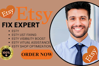 optimize and audit your etsy shop SEO fix listing issues as etsy VA