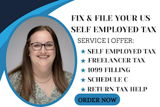 file self employed and freelancer US tax return with 1099 schedule c