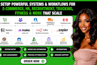 build crm business workflow automation for ecommerce HR logistics fitness brands