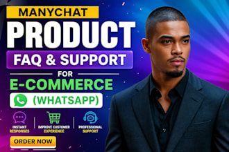build manychat whatsapp faq support for ecommerce stores