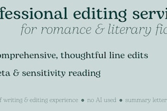 line edit your romance or literary fiction book