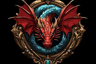 awesome rpg fantasy or sci fi logo for you