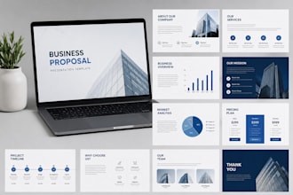 design business proposal presentation and company profile deck