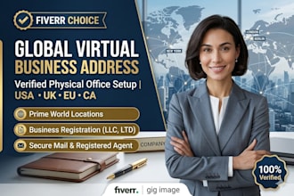 provide a verified virtual business address or physical office