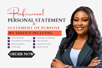 edit your personal statement, sop, residency, medical school, cv, or fellowship