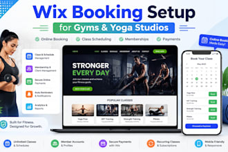 setup wix booking for your gym, yoga or fitness website