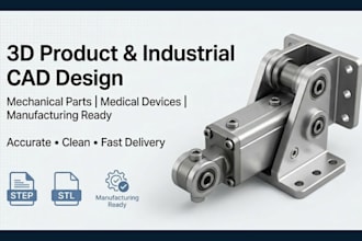 do 3d product and industrial cad design for mechanical part and medical device