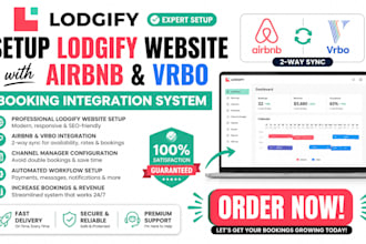 setup lodgify website with airbnb and vrbo booking integration system