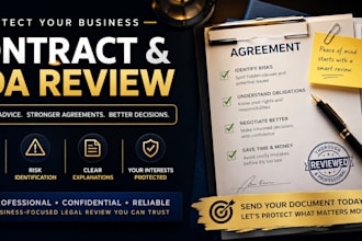 review US nda, startup contracts, and legal agreements