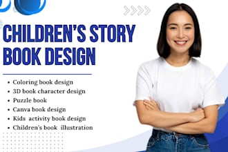 do kids coloring book puzzle book children story book illustration for amazonkdp