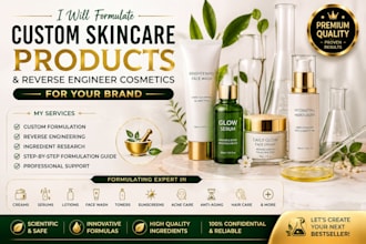 formulate custom skincare products and reverse engineer cosmetics for your brand