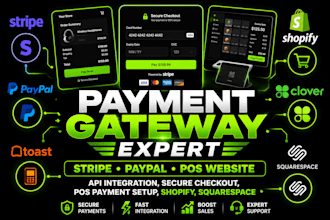 setup stripe paypal payment gateway for pos website