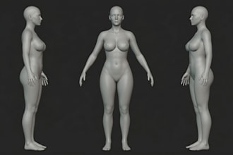 create custom nsfw 3d models and voluptuous characters