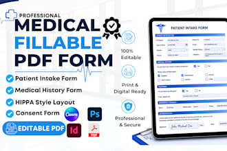 create fillable medical forms, checklist form, intake form, application form