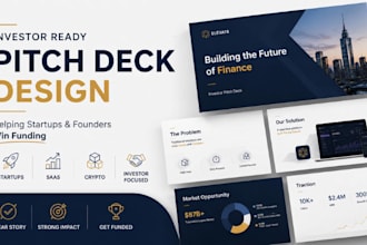 startup pitch deck design for seed fundraising, investor, saas crypto