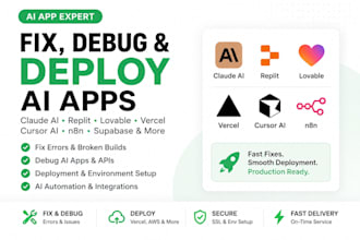fix and deploy claude ai, replit, lovable, vercel and cursor ai apps