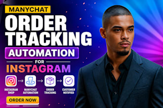 set up manychat order tracking automation for instagram shops