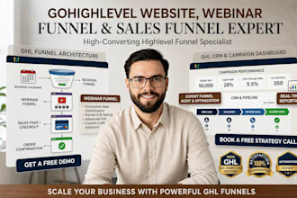 build gohighlevel website ghl webinar funnel booking sales funnel highlevel flow