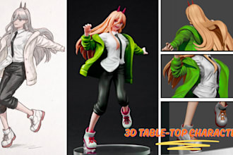sculpt quality 3d character models, figurine, statues, toys and printables
