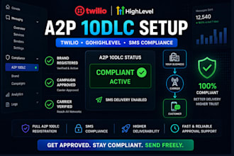 do a2p 10dlc registration on twilio and gohighlevel, a2p 10dlc, sms compliance