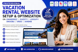 setup vacation rental website on ownerrez guesty, lodgify, smoobu, vrbo, airbnb