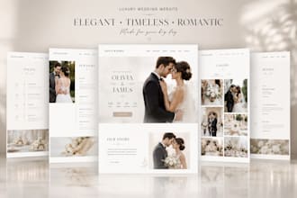 create a stunning wedding website with rsvp, gallery and countdown, love story
