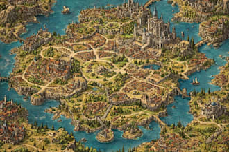 make you an amazing fantasy, rpg, dnd or dungeon battle map