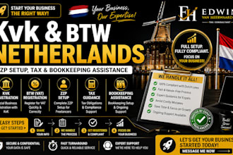 register kvk and btw netherlands zzp setup tax and bookkeeping assisstance