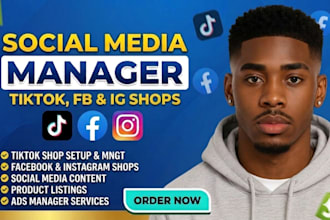 setup facebook shop tiktok shop instagram shop shopify dropshipping store