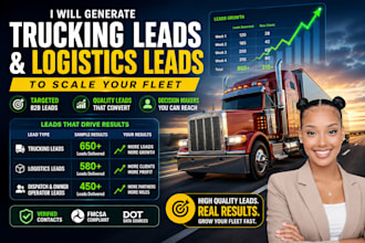 generate trucking leads and logistics leads to scale your fleet