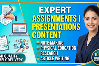 create assignment and ppt presentation for students
