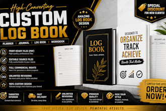 design a modern and professional log book logo