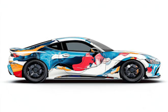 draw car wrap vehicle wrap truck wrap racing car wrap