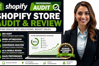 audit shopify store SEO speed conversion and sales performance