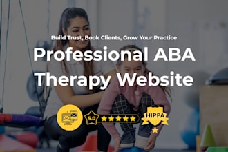 design aba therapy website, therapy website on wix