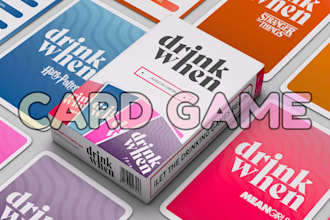 design card game drinking party card positive affirmation card box for card deck