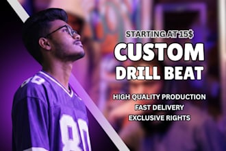 produce a custom hard hitting UK or ny drill beat