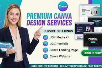 design canva ugc portfolio website canva landing page canva ugc media kit recipe
